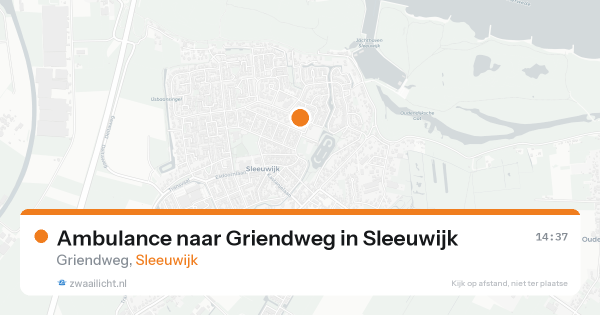 Ambulance naar Griendweg in Sleeuwijk — 21 aug 2026