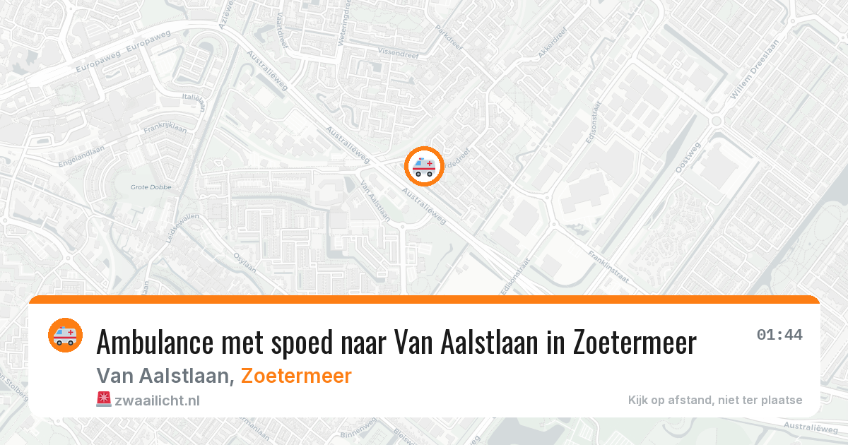 Ambulance met spoed naar Van Aalstlaan in Zoetermeer — 8 jun 2026