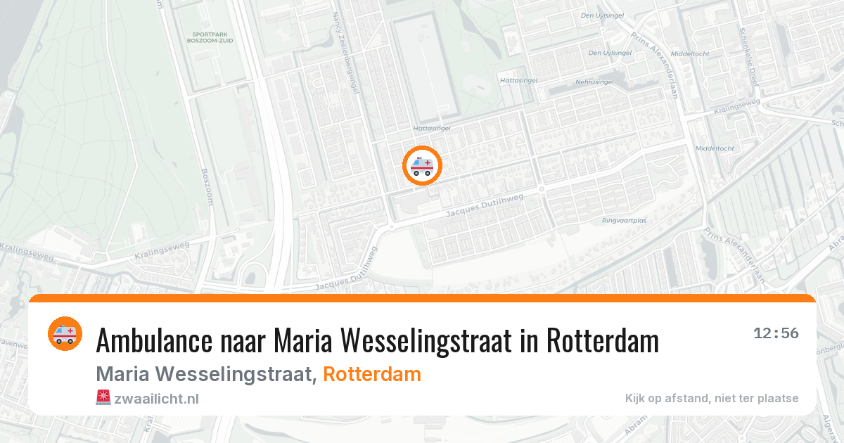 Ambulance naar Maria Wesselingstraat in Rotterdam — 6 jul 2026