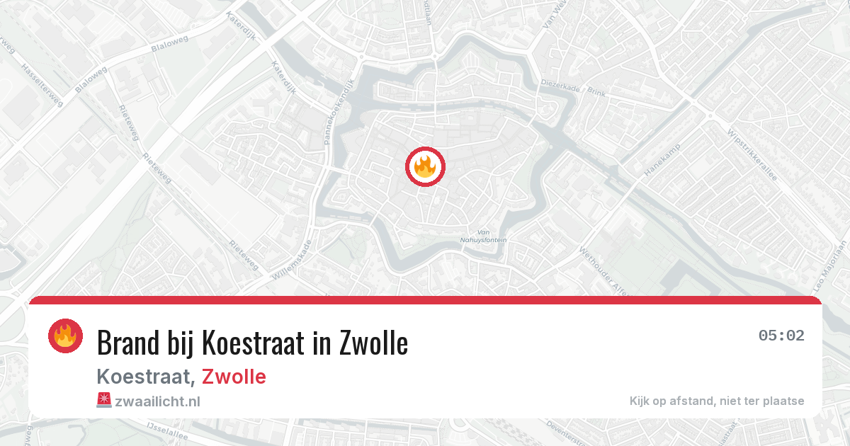 Brand bij Koestraat in Zwolle — 13 apr 2026