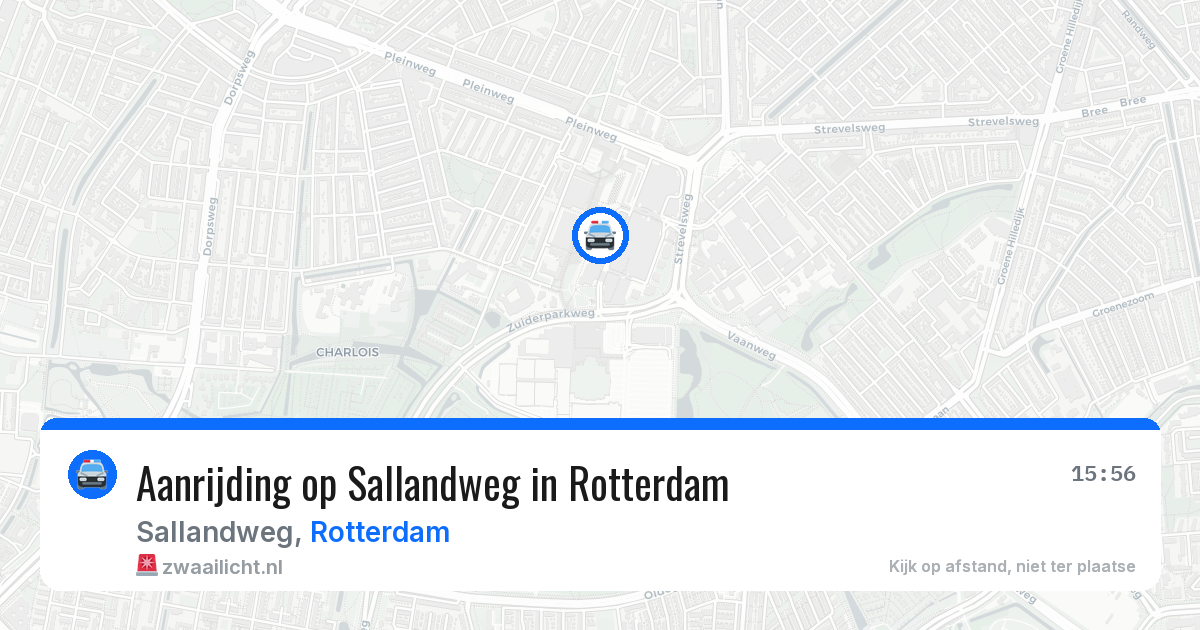 Aanrijding op Sallandweg in Rotterdam — 3 aug 2026