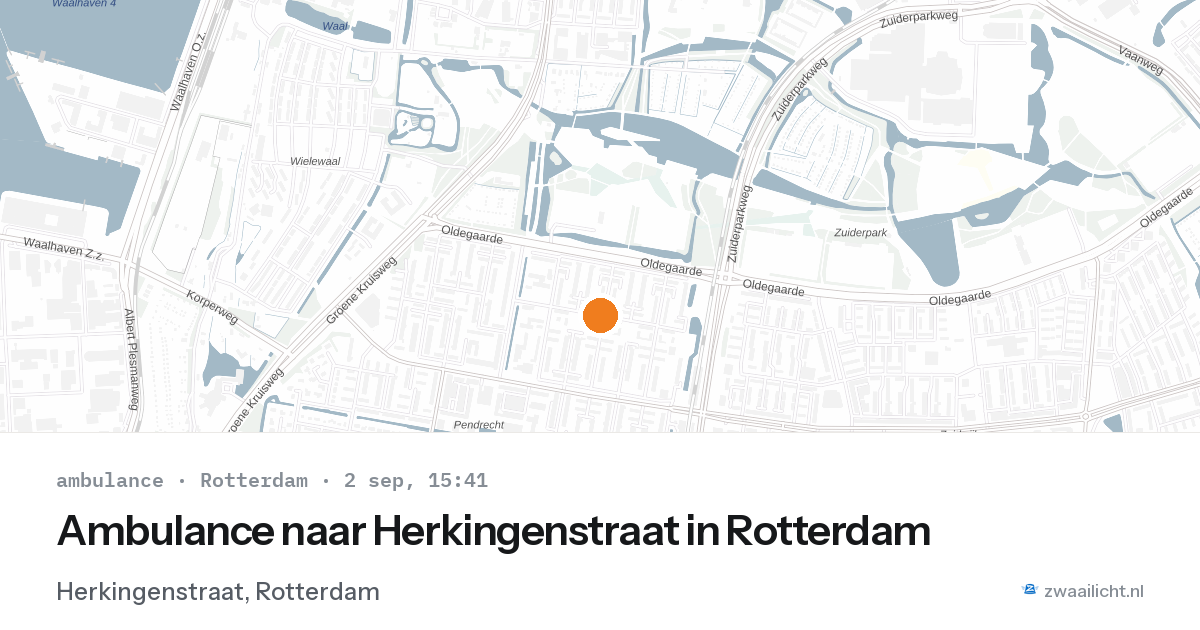 Ambulance naar Herkingenstraat in Rotterdam — 2 sep 2026