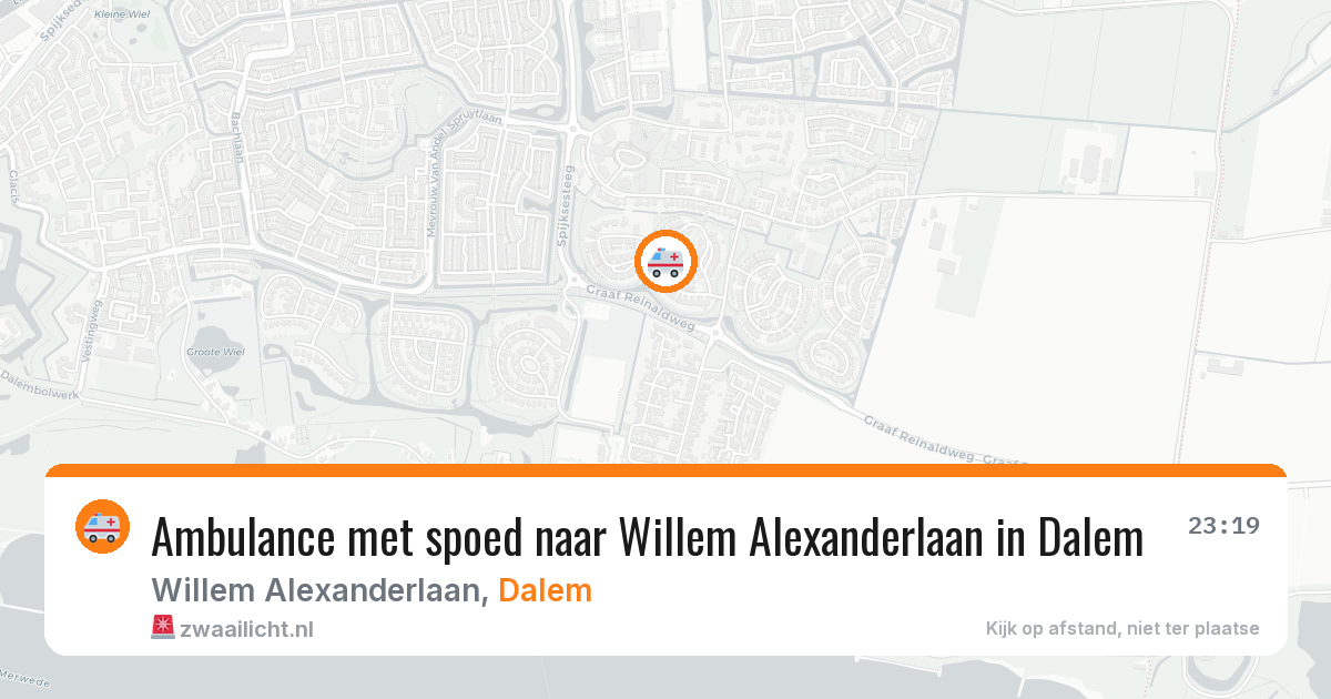 Ambulance met spoed naar Willem Alexanderlaan in Dalem — 16 mrt 2026