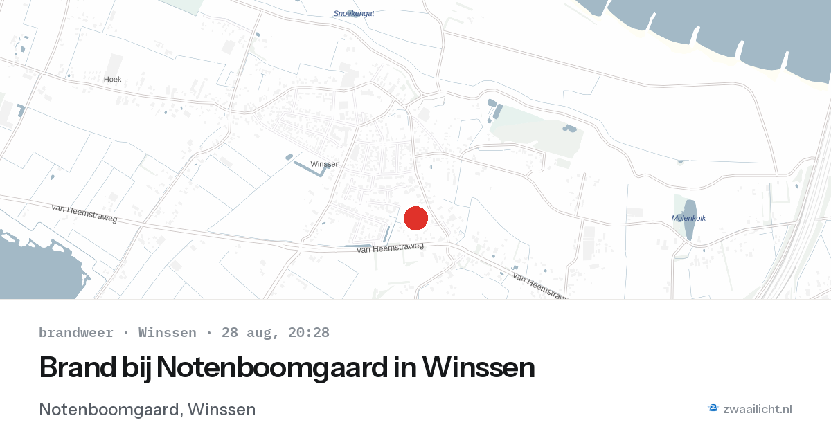 Brand bij Notenboomgaard in Winssen — 28 aug 2026