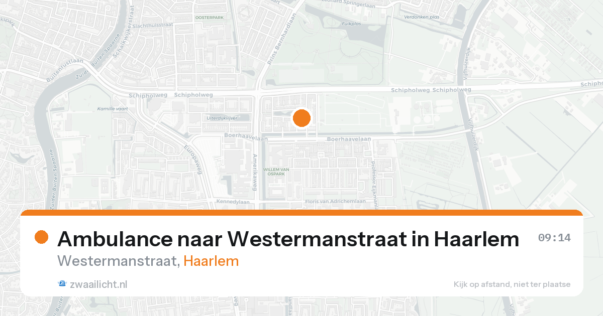 Ambulance naar Westermanstraat in Haarlem — 21 aug 2026