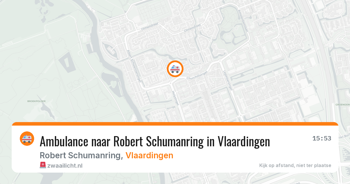 Ambulance naar Robert Schumanring in Vlaardingen — 18 mei 2026