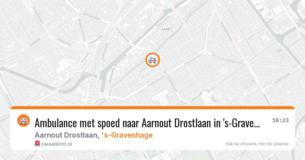 Ambulance met spoed naar Aarnout Drostlaan in 's-Gravenhage — 14 mrt 2026