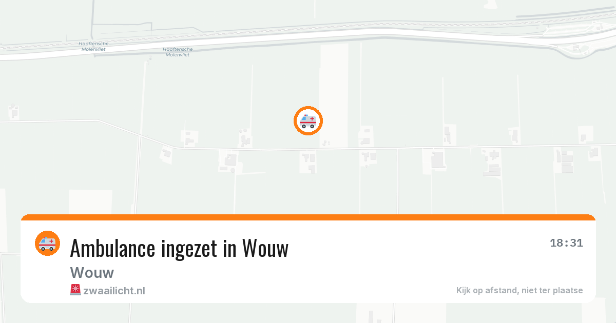 Ambulance ingezet in Wouw — 8 feb 2026
