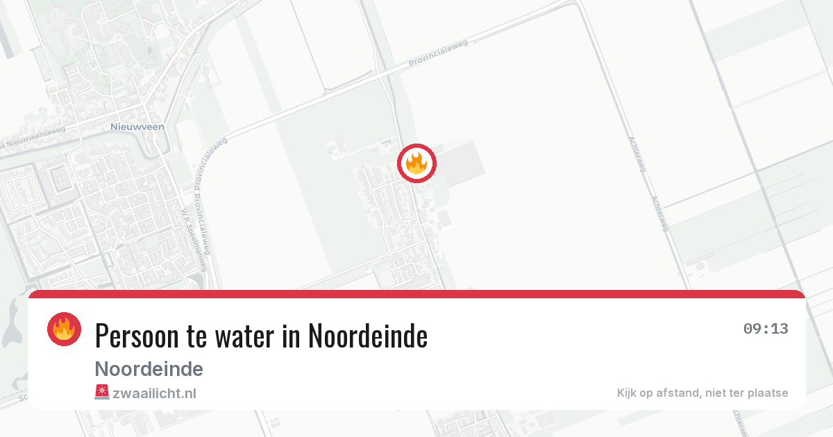 Persoon te water in Noordeinde — 14 jul 2026