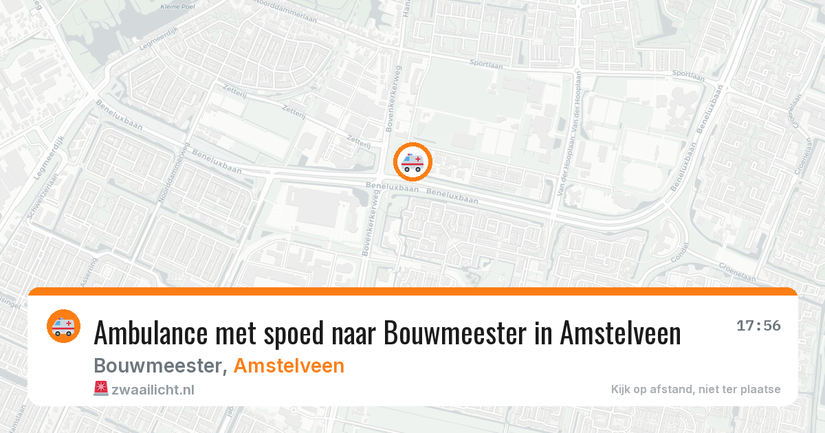 Ambulance met spoed naar Bouwmeester in Amstelveen — 11 aug 2026