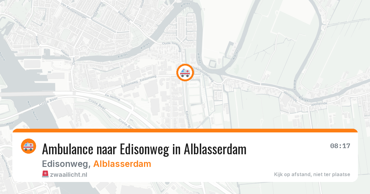 Ambulance naar Edisonweg in Alblasserdam — 21 mei 2026