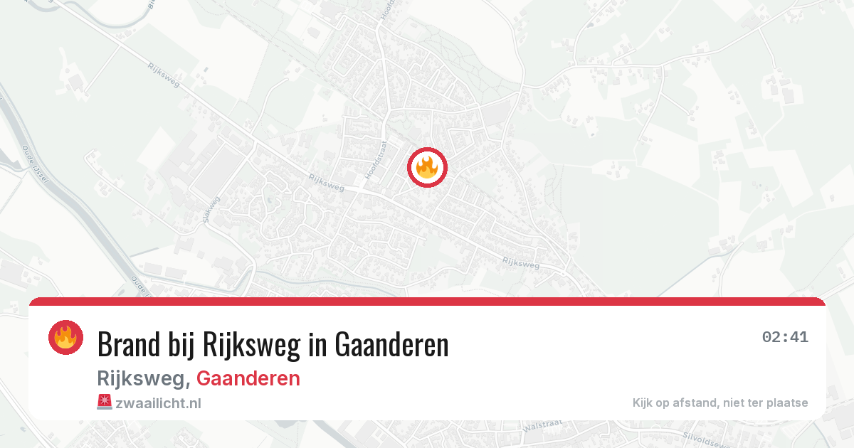Brand bij Rijksweg in Gaanderen — 4 aug 2026