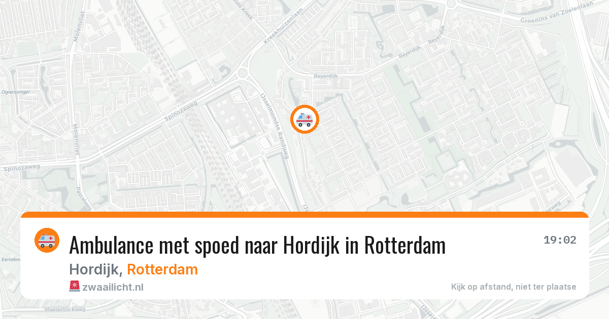 Ambulance met spoed naar Hordijk in Rotterdam — 12 aug 2026