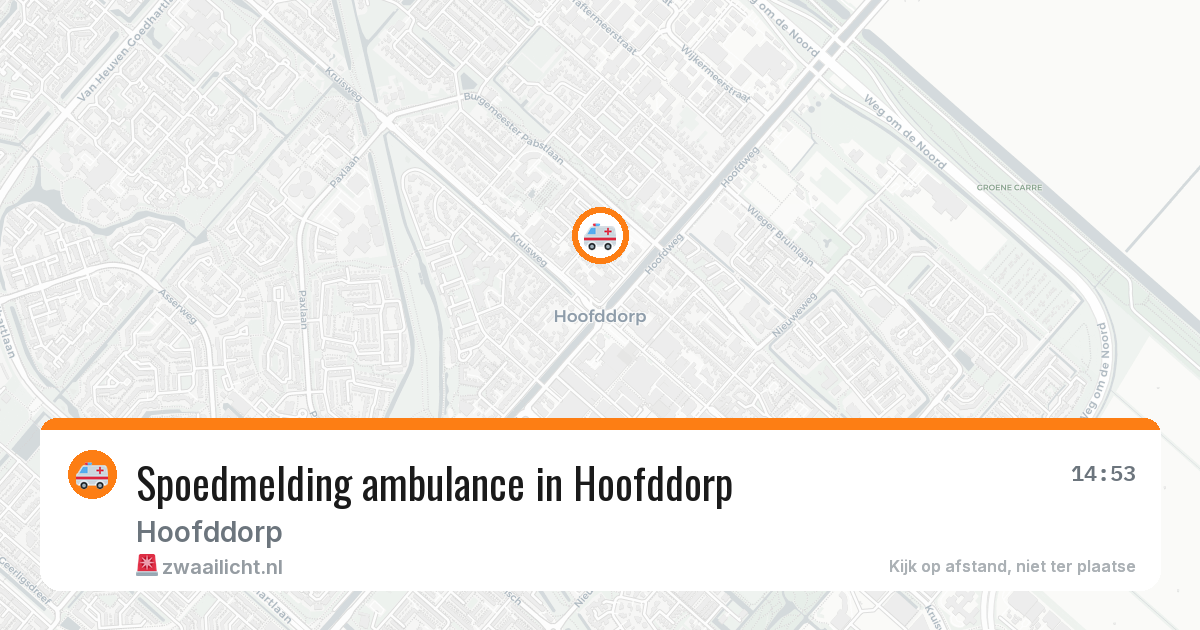 Spoedmelding ambulance in Hoofddorp — 29 mei 2026