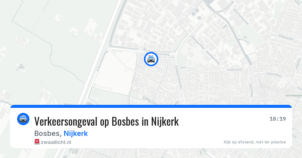 Verkeersongeval op Bosbes in Nijkerk — 6 feb 2026