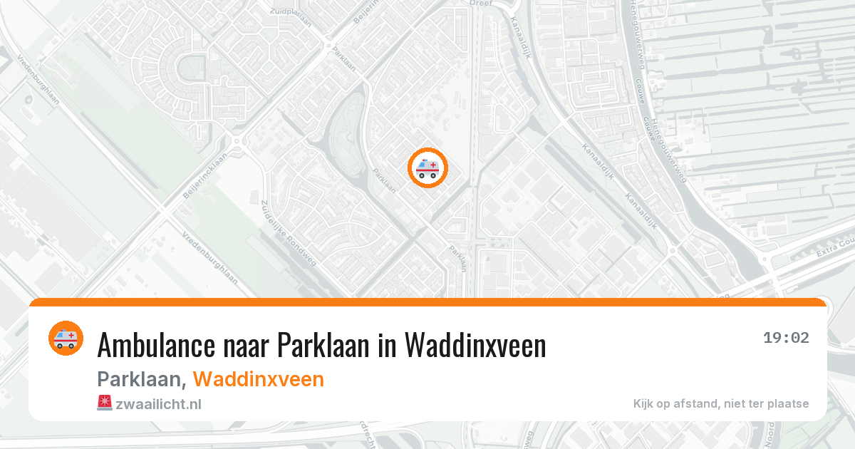 Ambulance naar Parklaan in Waddinxveen — 16 jul 2026