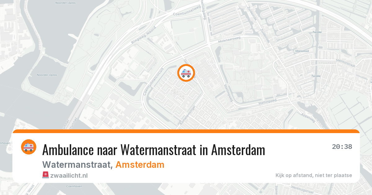 Ambulance naar Watermanstraat in Amsterdam — 10 aug 2026