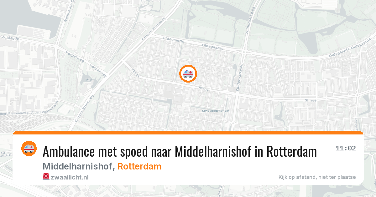 Ambulance met spoed naar Middelharnishof in Rotterdam — 29 jan 2026