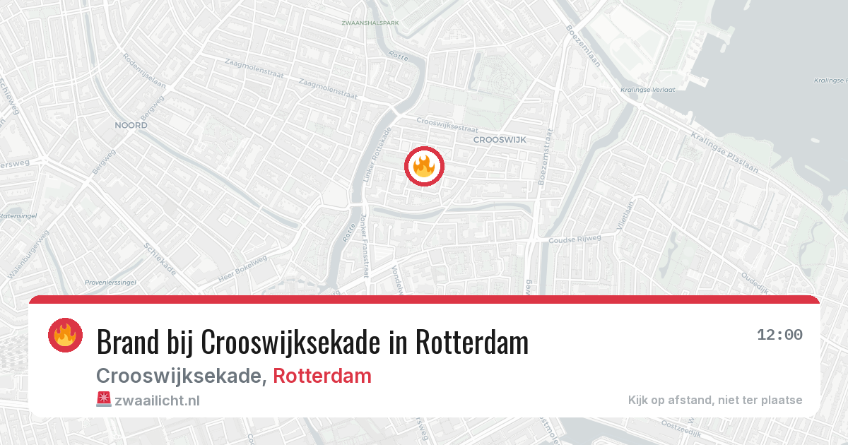 Brand bij Crooswijksekade in Rotterdam — 14 jul 2026
