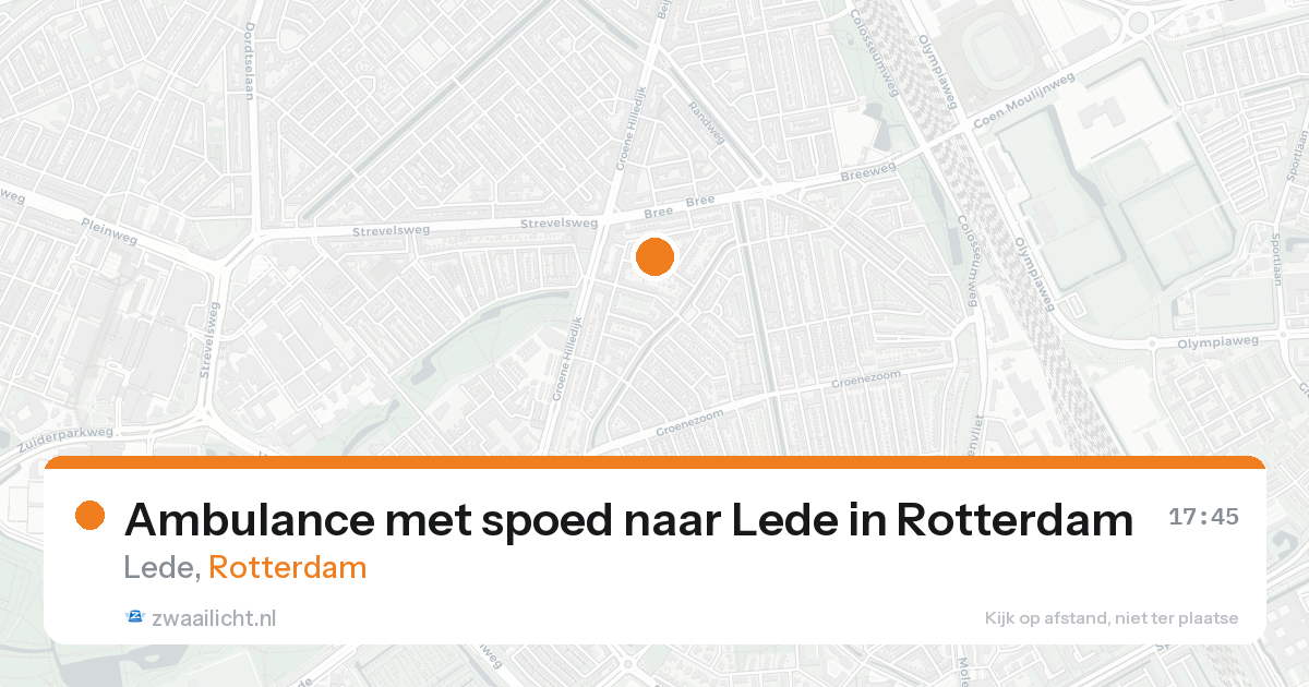 Ambulance met spoed naar Lede in Rotterdam — 17 aug 2026
