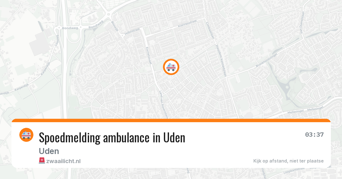 Spoedmelding ambulance in Uden — 11 aug 2026