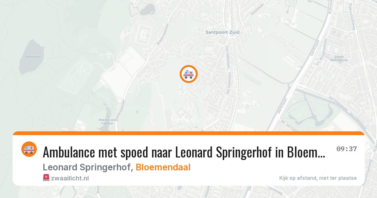 Ambulance met spoed naar Leonard Springerhof in Bloemendaal — 22 jan 2026