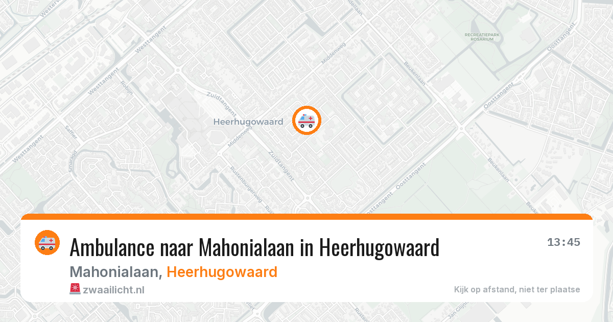 Ambulance naar Mahonialaan in Heerhugowaard — 5 jun 2026