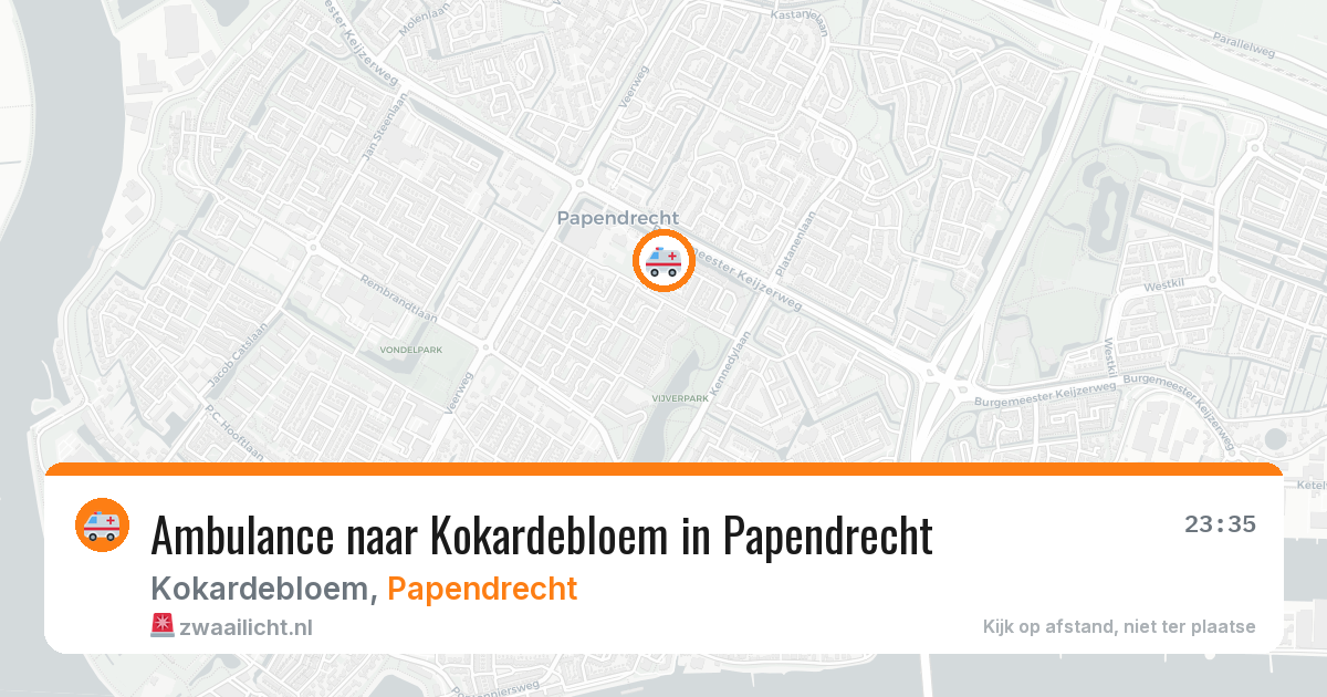 Ambulance naar Kokardebloem in Papendrecht — 23 jun 2026