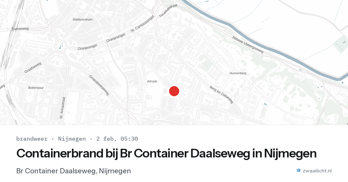 Containerbrand bij Br Container Daalseweg in Nijmegen — 2 feb 2026