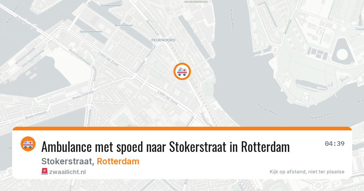 Ambulance met spoed naar Stokerstraat in Rotterdam — 28 jul 2026