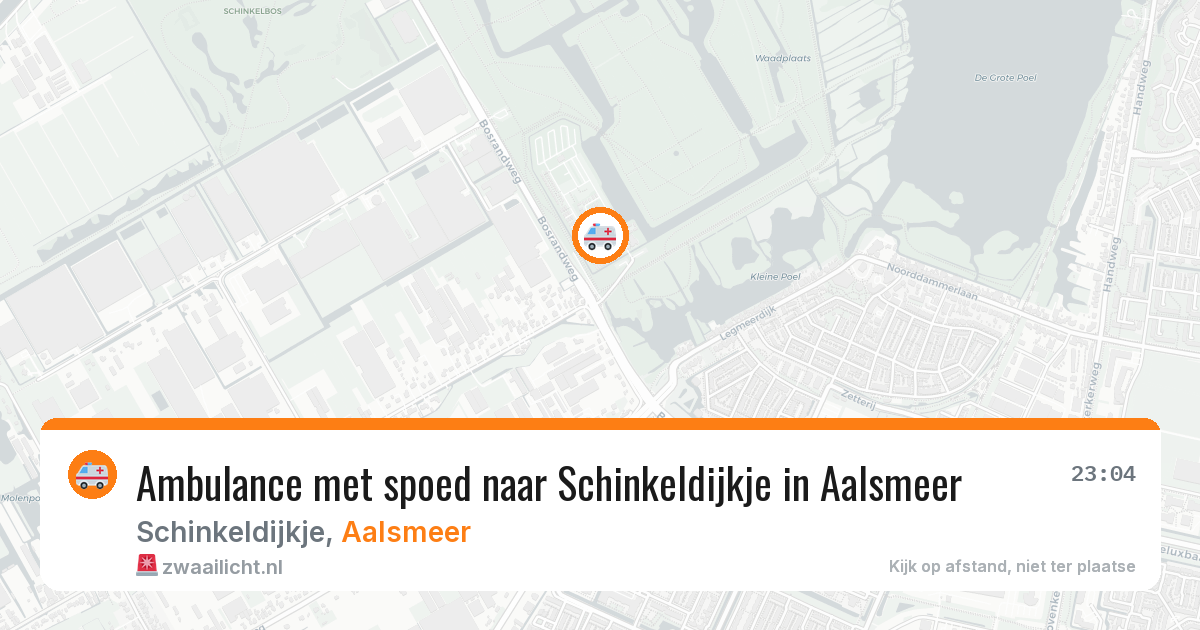 Ambulance met spoed naar Schinkeldijkje in Aalsmeer — 10 jun 2026