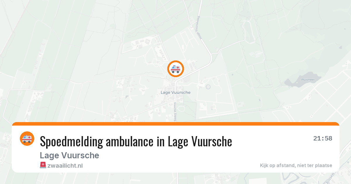 Spoedmelding ambulance in Lage Vuursche — 24 jul 2026