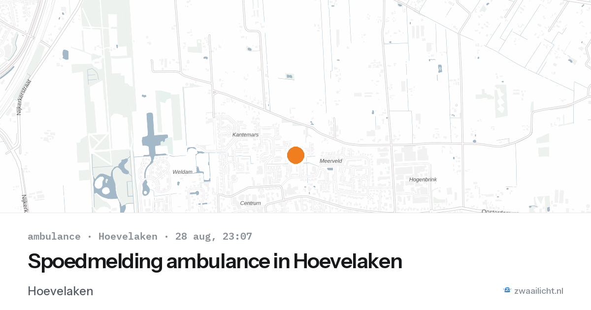 Spoedmelding ambulance in Hoevelaken — 28 aug 2026