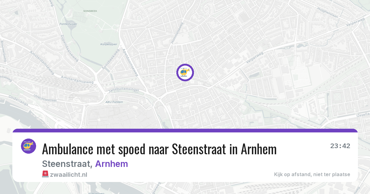 Ambulance met spoed naar Steenstraat in Arnhem — 24 jun 2026