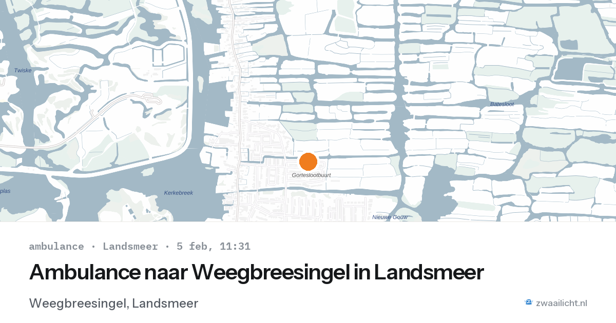 Ambulance naar Weegbreesingel in Landsmeer — 5 feb 2026
