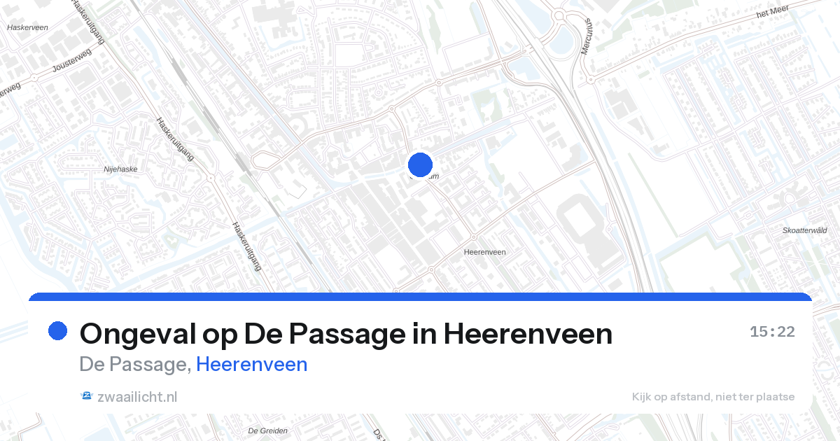Ongeval op De Passage in Heerenveen — 25 aug 2026