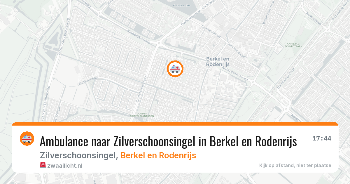 Ambulance naar Zilverschoonsingel in Berkel en Rodenrijs — 18 jun 2026