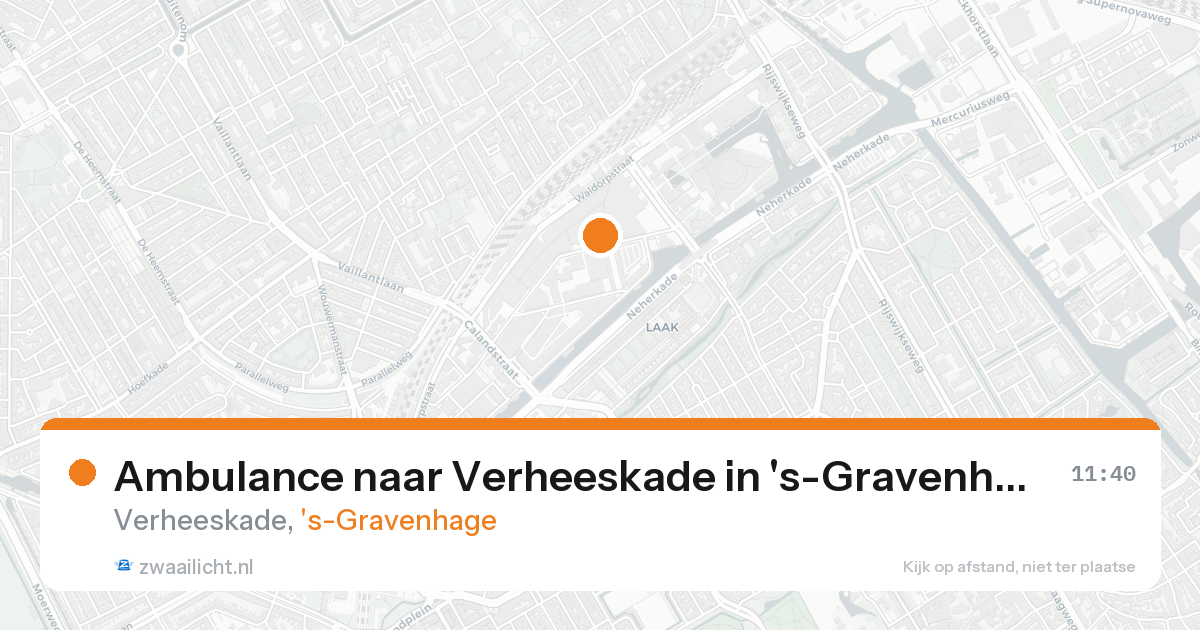 Ambulance naar Verheeskade in 's-Gravenhage — 21 aug 2026