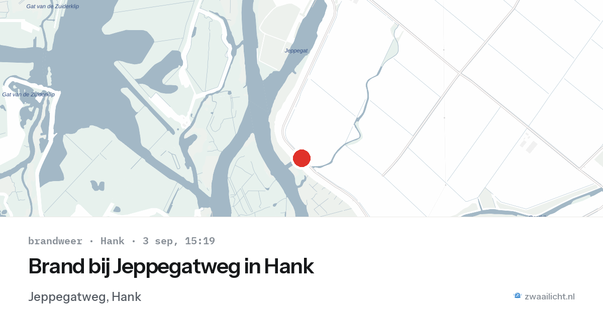 Brand bij Jeppegatweg in Hank — 3 sep 2026