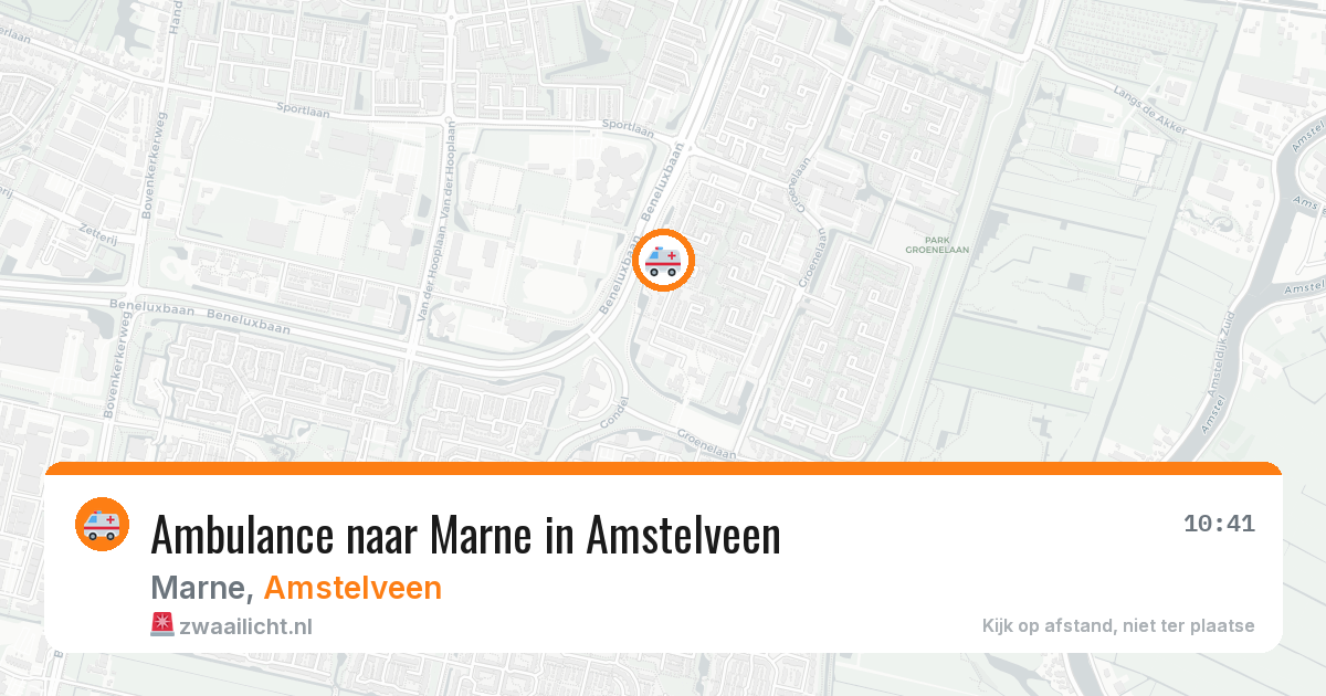 Ambulance naar Marne in Amstelveen — 4 aug 2026