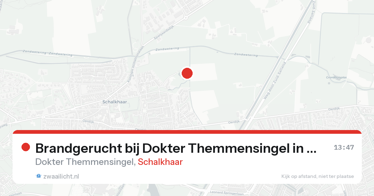 Brandgerucht bij Dokter Themmensingel in Schalkhaar — 18 aug 2026