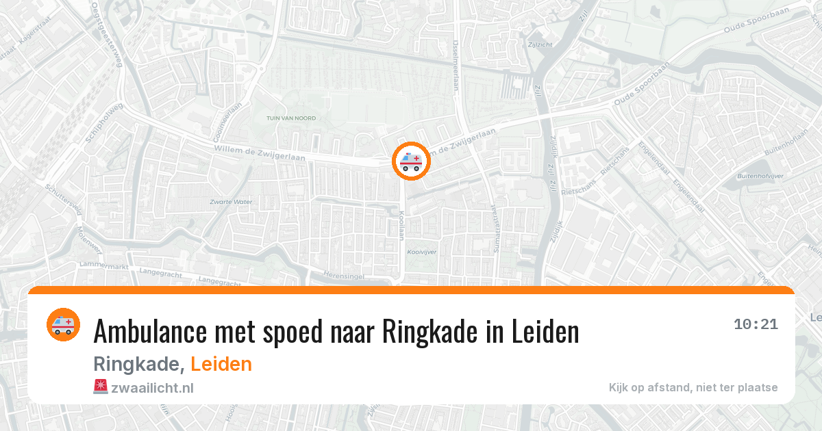 Ambulance met spoed naar Ringkade in Leiden — 10 apr 2026