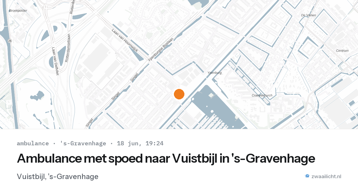 Ambulance met spoed naar Vuistbijl in 's-Gravenhage — 18 jun 2026