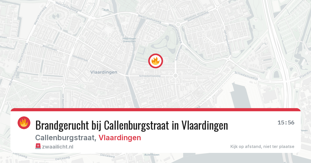 Brandgerucht bij Callenburgstraat in Vlaardingen — 13 mei 2026