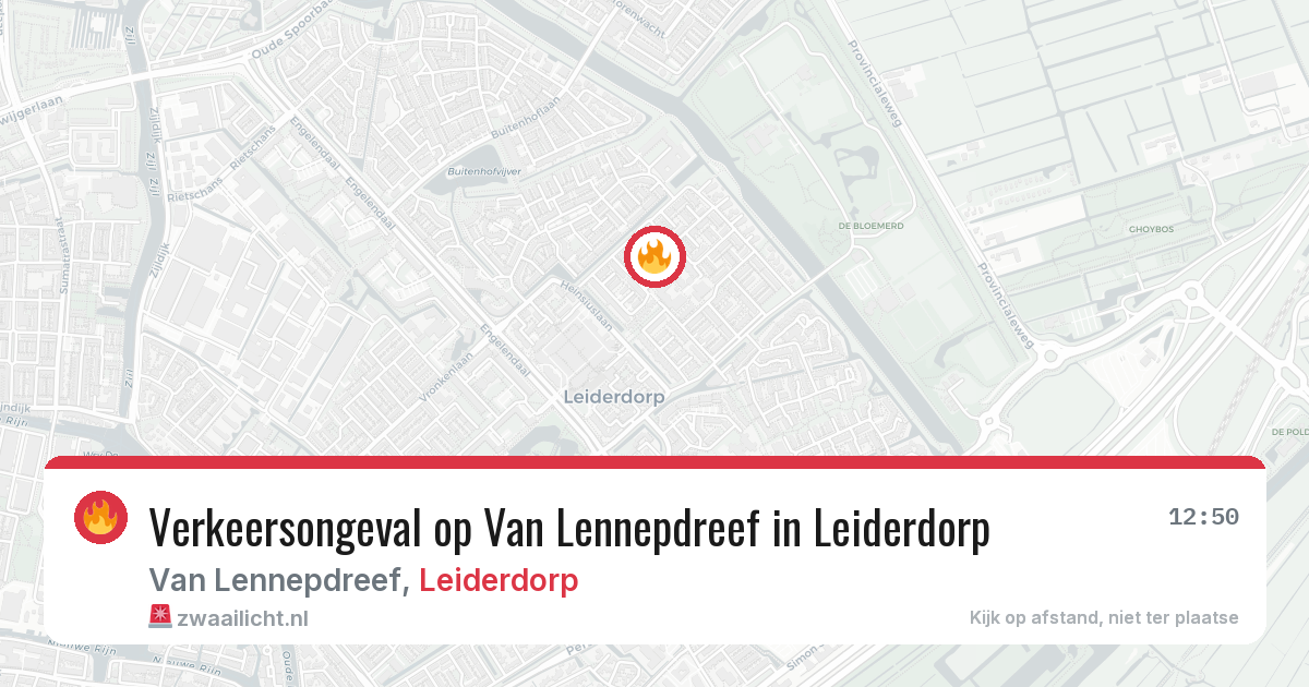 Verkeersongeval op Van Lennepdreef in Leiderdorp — 26 jun 2026