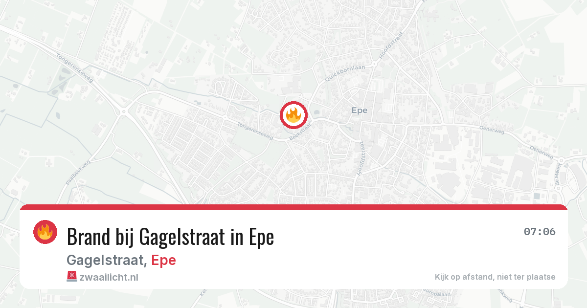 Brand bij Gagelstraat in Epe — 20 jun 2026