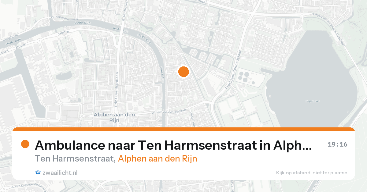 Ambulance naar Ten Harmsenstraat in Alphen aan den Rijn — 15 jul 2026