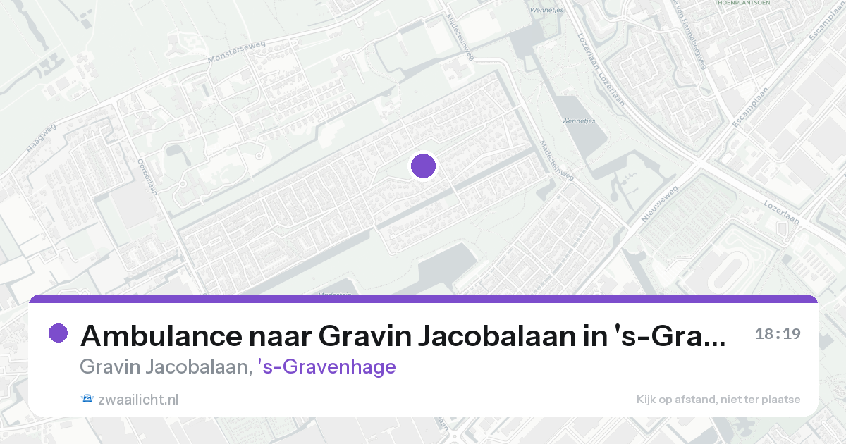 Ambulance naar Gravin Jacobalaan in 's-Gravenhage — 15 aug 2026