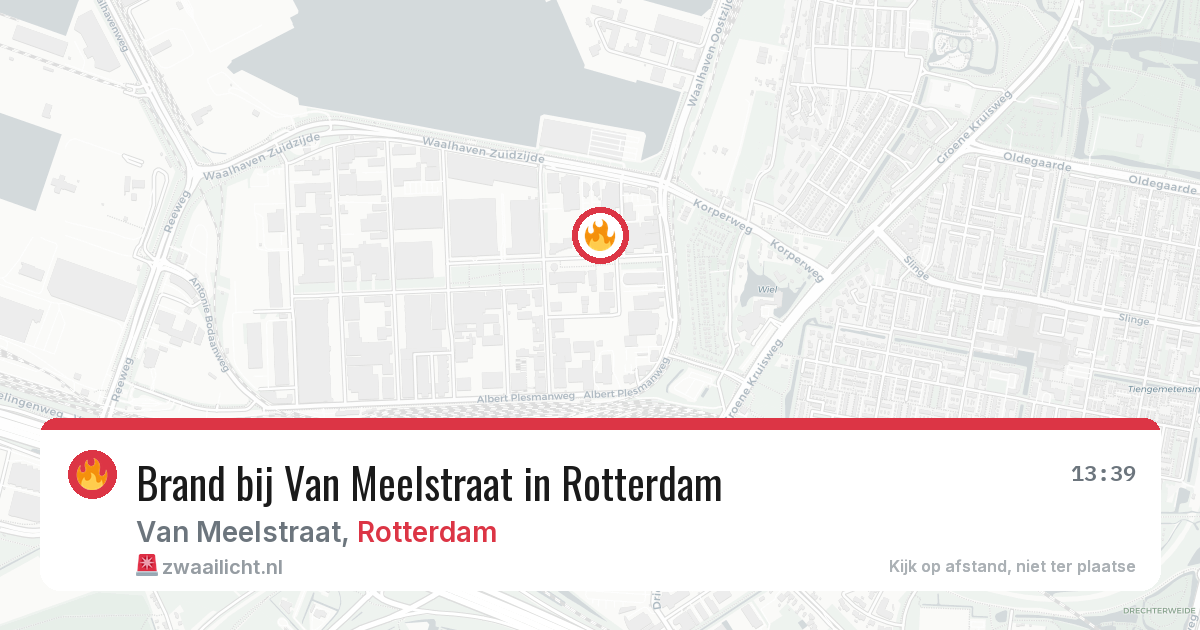 Brand bij Van Meelstraat in Rotterdam — 8 jul 2026