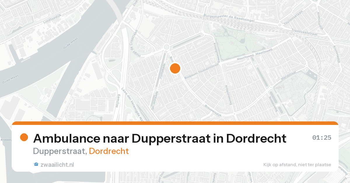 Ambulance naar Dupperstraat in Dordrecht — 25 aug 2026
